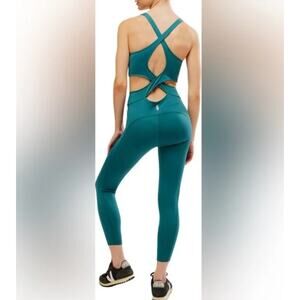 NWOT FP Movement Back It Up Onesie Jumpsuit Green XS — Athleisure Pilates